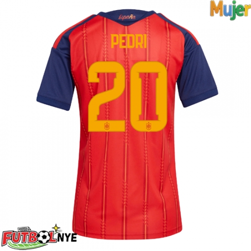 Camiseta España Pedri Gonzalez #20 Primera Equipación para mujer Mundial 2026 manga corta